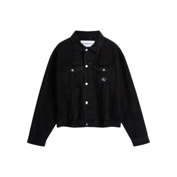 CALVIN KLEIN Denim Jacket Men's Denim Black