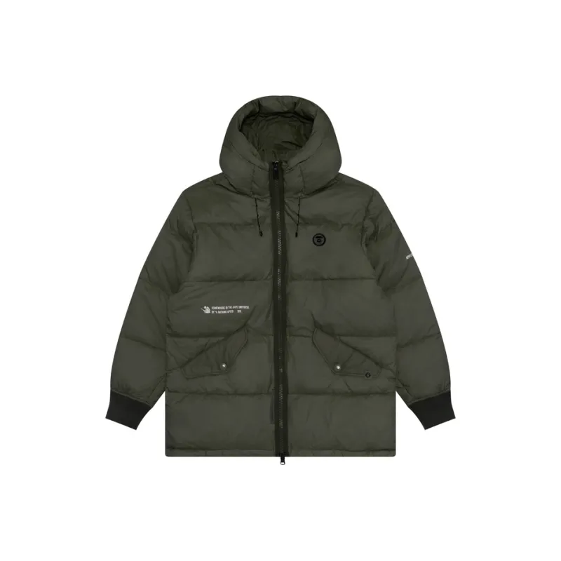Aape Logo print Quilted Down Jacket-2