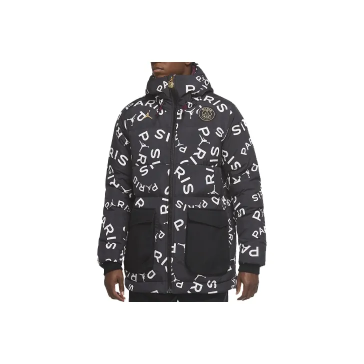 Jordan PSG Paris Saint Germain Down Jacket Paris Saint-Germain Men's Black-0