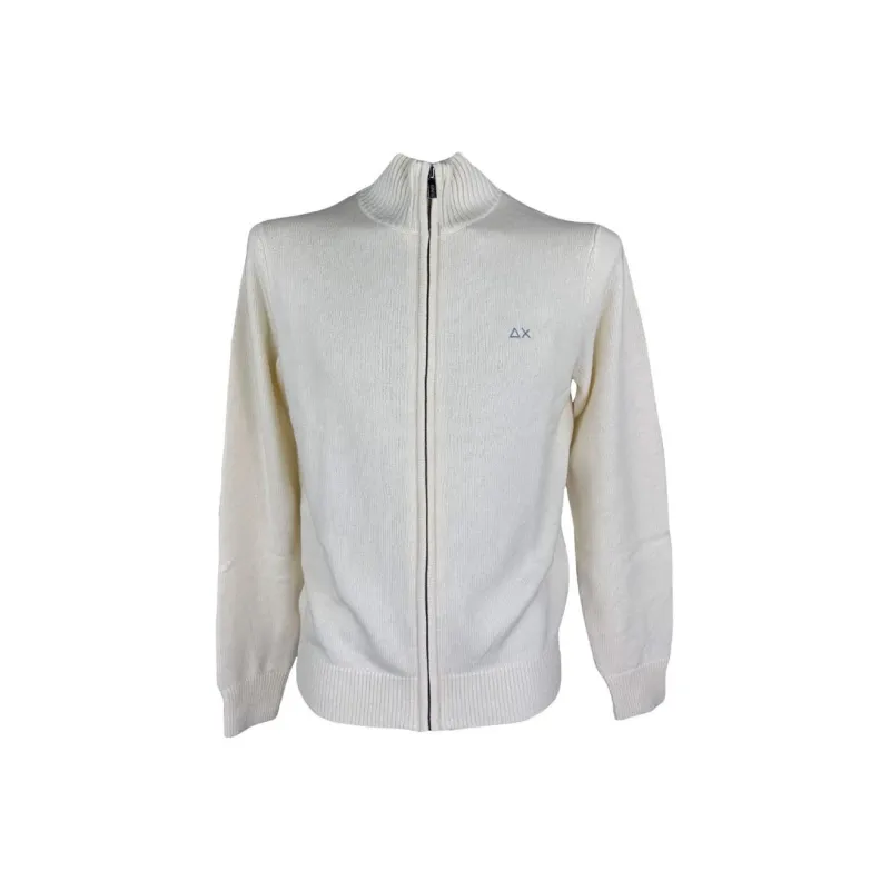 SUN68 High Neck Zip Up Cardigan-0