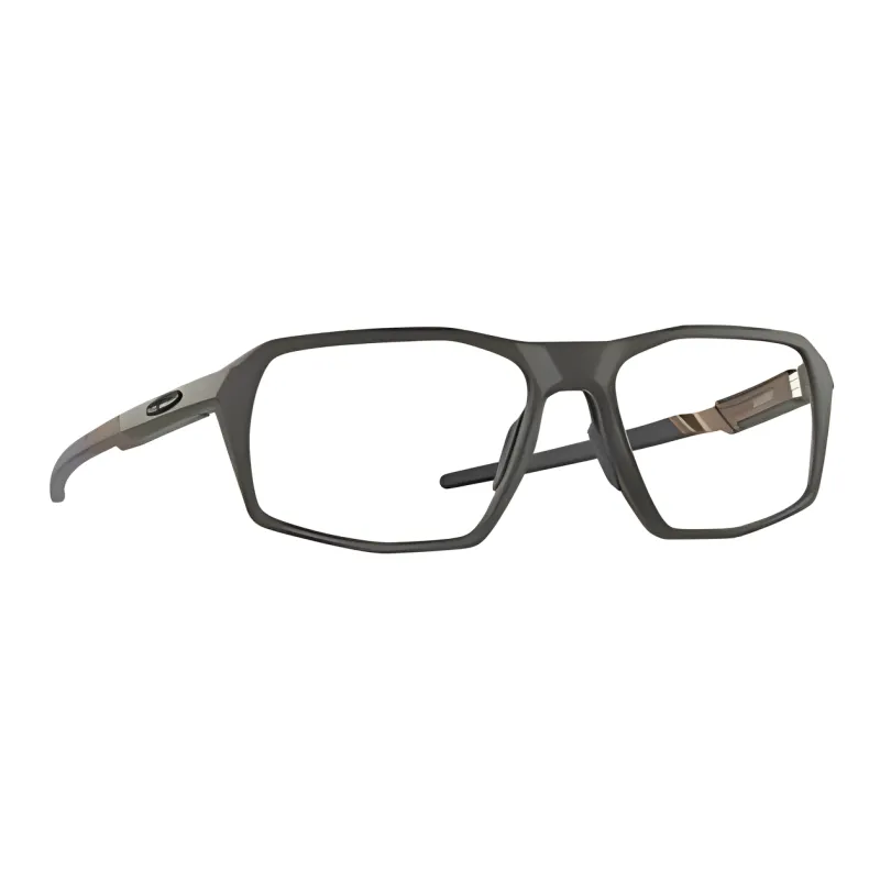 Oakley Acetate Irregular Shape Eyeglass Frames Men's Gray-1