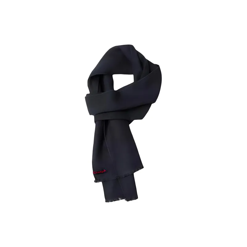 Anta Sheep Cashmere Staple Fiber Yarn Knit Scarves Unisex Basic Black-0