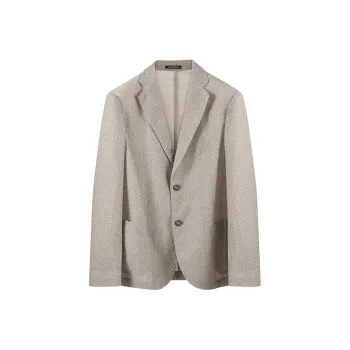 EMPORIO ARMANI FW23 Business Suit Coat Men's Light Linen Brown