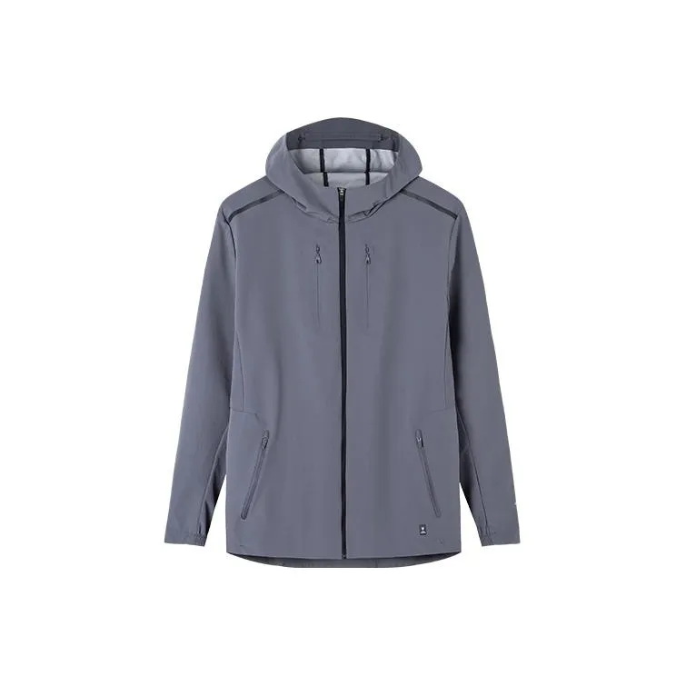 Anta Running Collection Coat Men's Gray-0