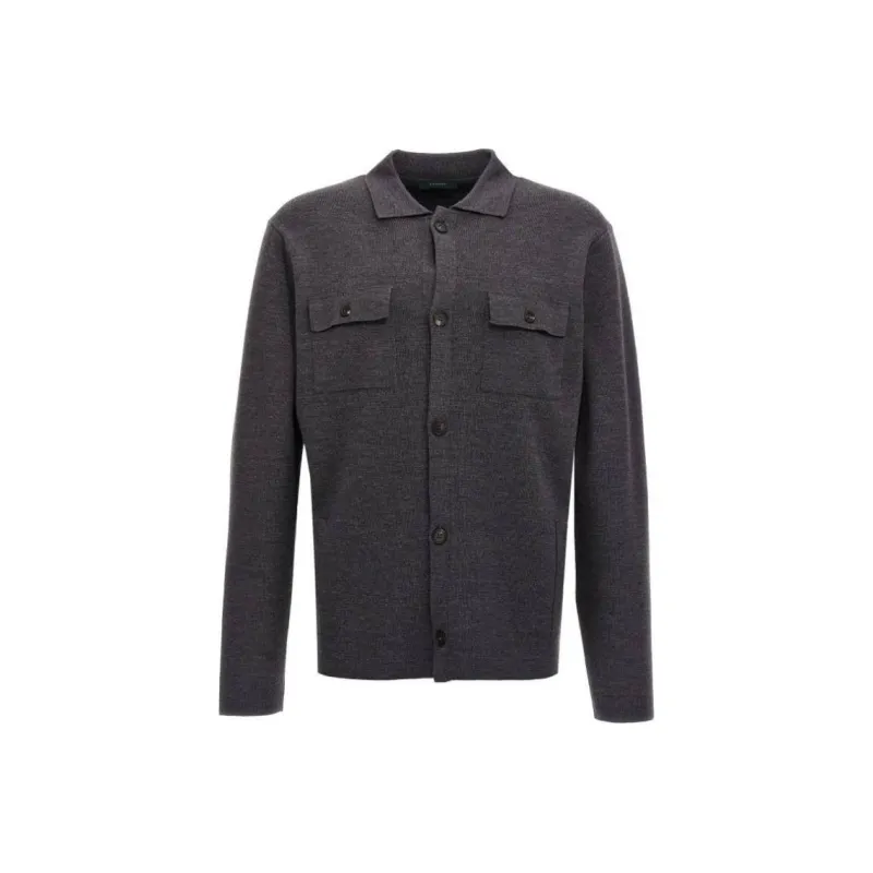 Zanone Flap Pocket Fine Knit Cardigan-0