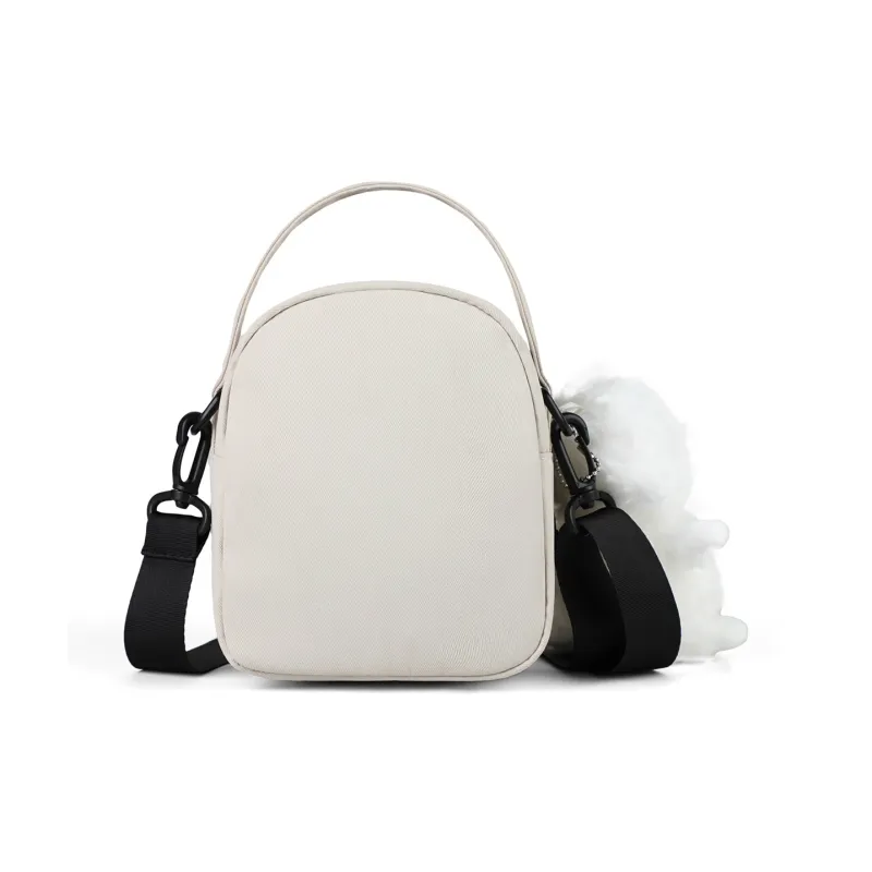 PT'SON Canvas Cell Phone Pouch, Shoulder Bag, Crossbody Bag, Handbag Regular Women's Ecru/Black-5