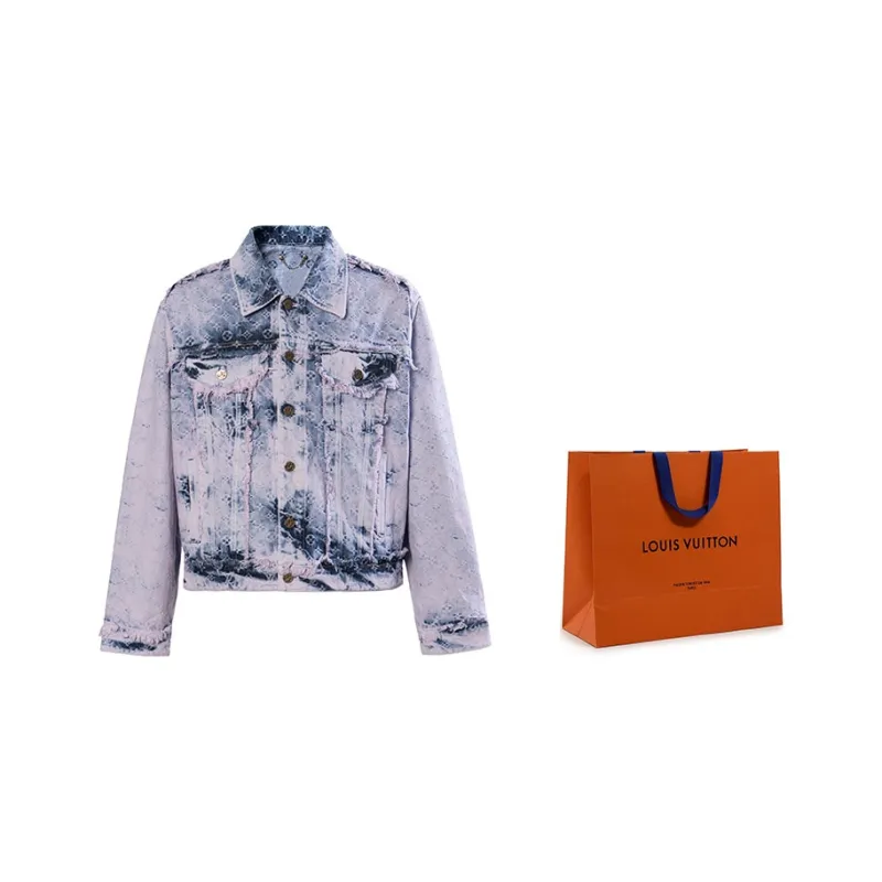 LOUIS VUITTON SS23 Denim Jacket Men's Light Purple-6