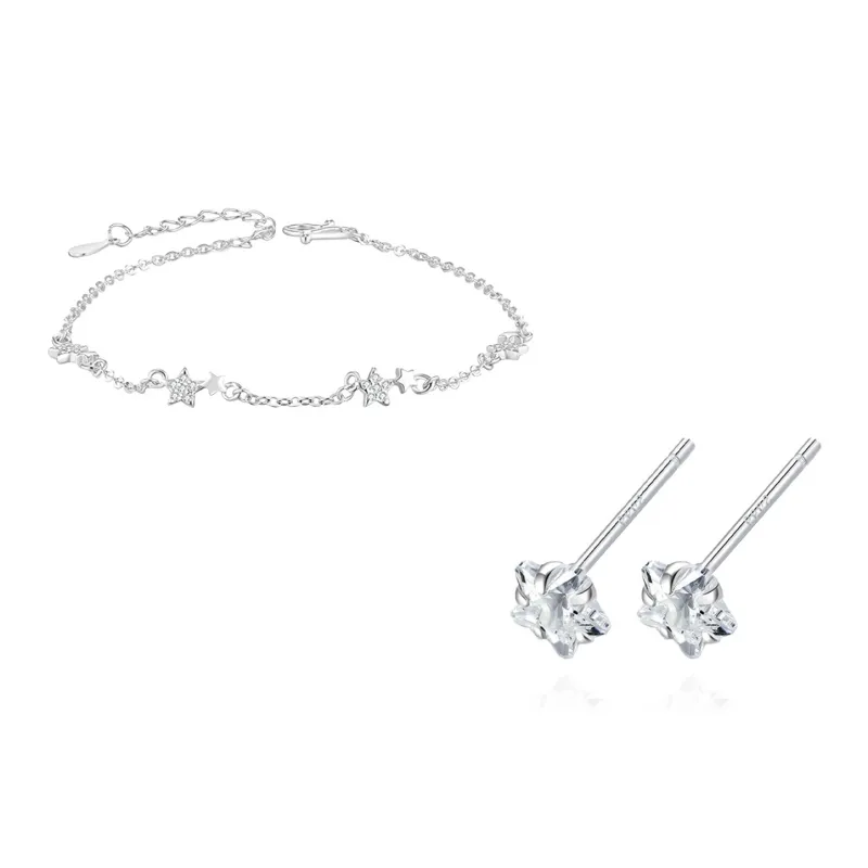 NUSQ Sterling Silver With Zircon Bracelets Women's-8