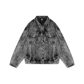 XINYINSU Denim Jacket Unisex Black
