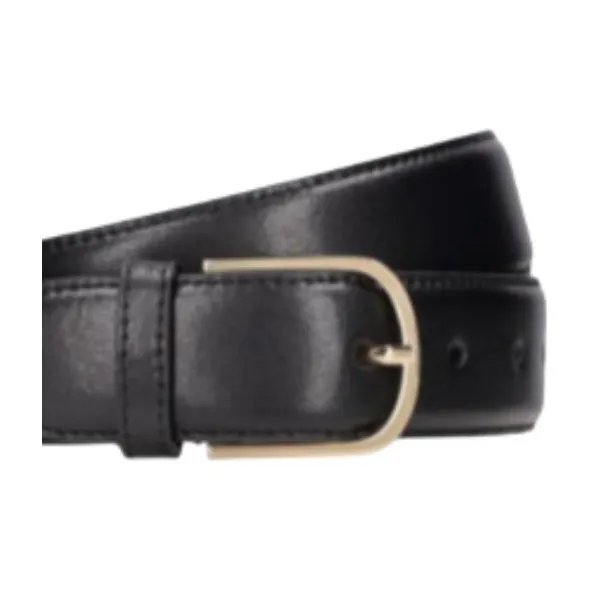 TOTEME Cow Leather Belts Unisex Black Width 2.5CM-2