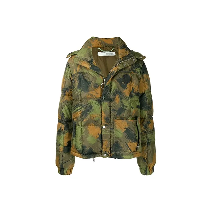 OFF WHITE FW19 Down Jackets Men Green Camouflage-0