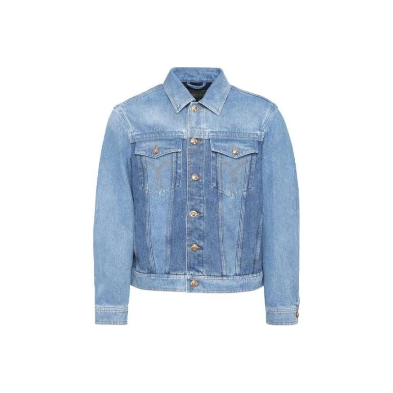 FANSIZHE SS22 Denim Jacket Men's Blue-0