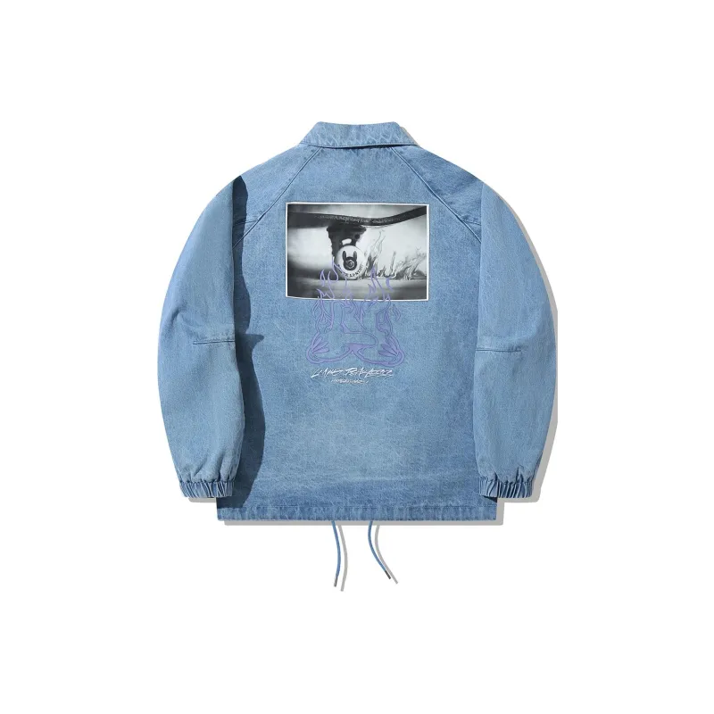 LiNing Denim Jacket Men's Light Blue Denim-0