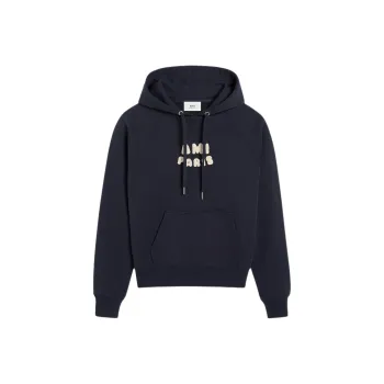 AMIPARIS Paris Ami De Coeur Logo Patch Drawstring Hoodie
