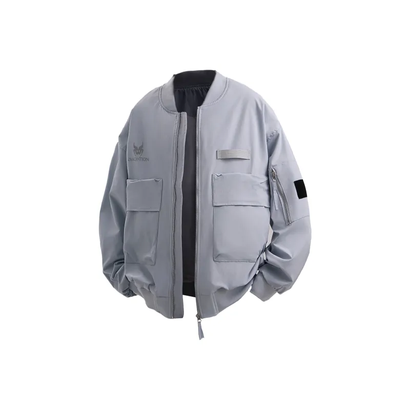 ZMOH Baseball Collar Jacket Unisex Couple's-8