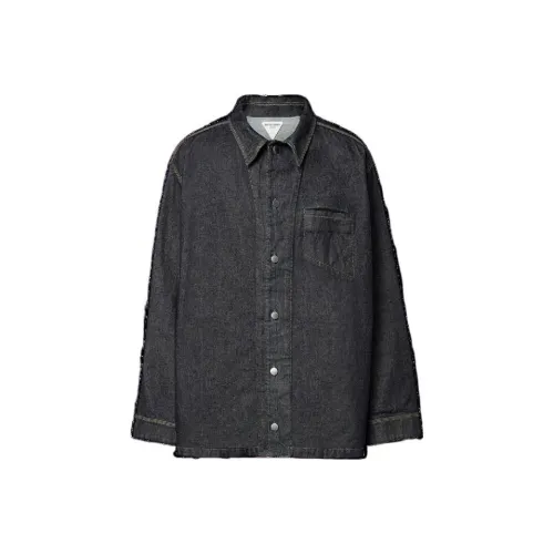 Bottega Veneta Denim Jackets Unisex Dark Blue