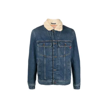 DIESEL D Barcy T Shearling collar Denim Jacket