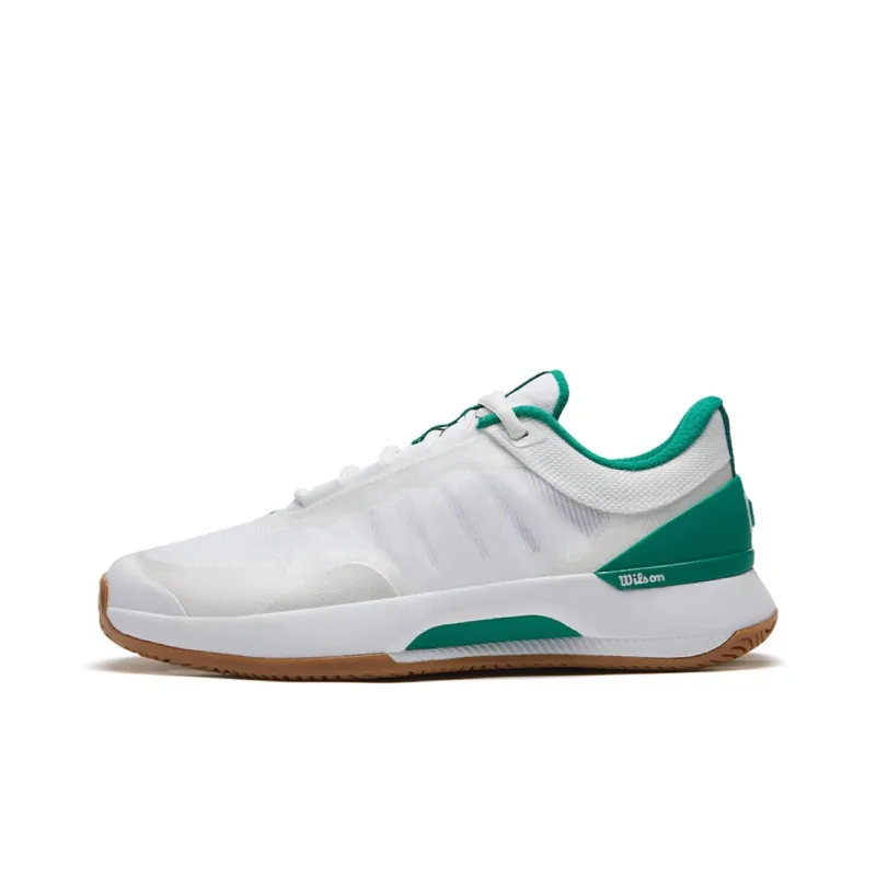 Wilson Cushioning Abrasion Resistant Coverage Support Low Top Tennis Shoes Women's White Green-0