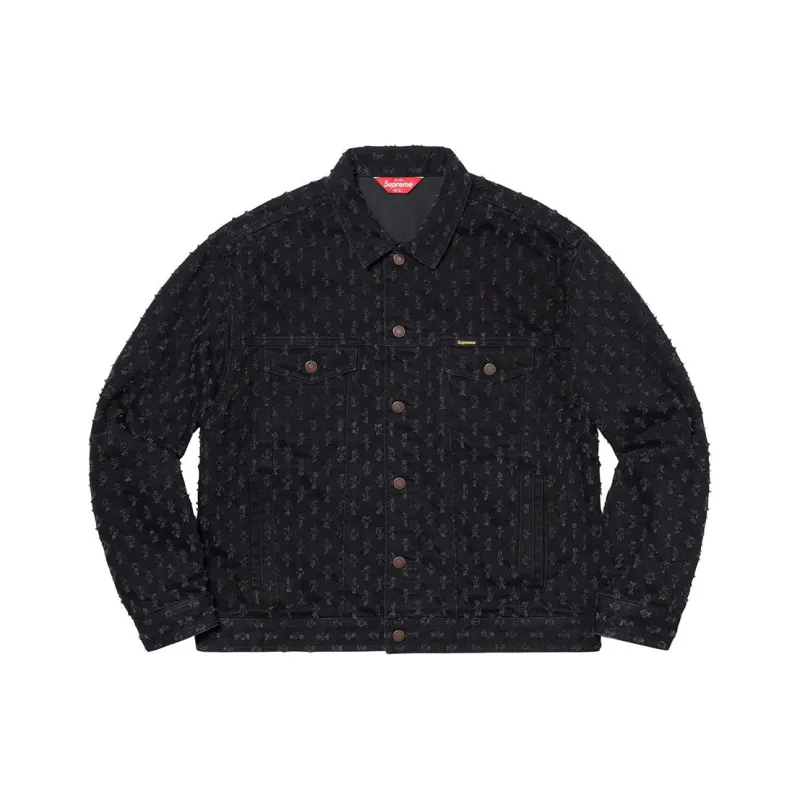 Supreme Hole Punch Denim Trucker Jacket-0