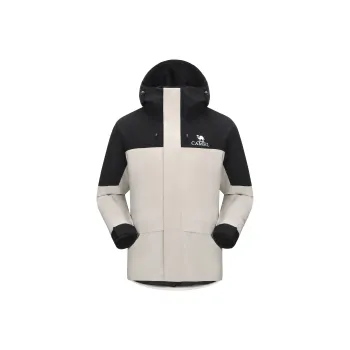 CAMEL Tibet Hiking Embroidery Logo Oil Stain Resistant Waterproof Hooded 3 in 1 Windbreaker Jacket Men's
