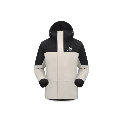 CAMEL Tibet Hiking Embroidery Logo Oil Stain Resistant Waterproof Hooded 3 in 1 Windbreaker Jacket Men's