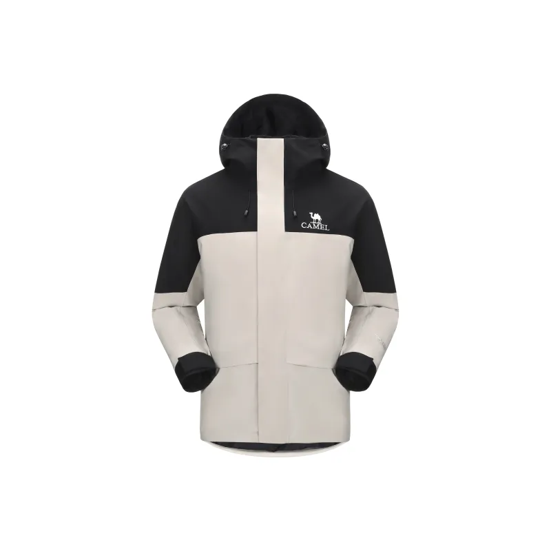 CAMEL Tibet Hiking Embroidery Logo Oil Stain Resistant Waterproof Hooded 3 in 1 Windbreaker Jacket Men's-4