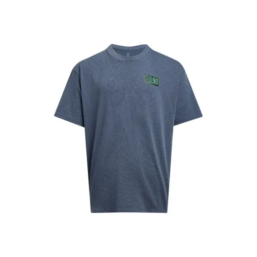 Under Armour Heavyweight Hoops Courtside T Shirt Men's Torrential Rain Gray/Kelly Green Team