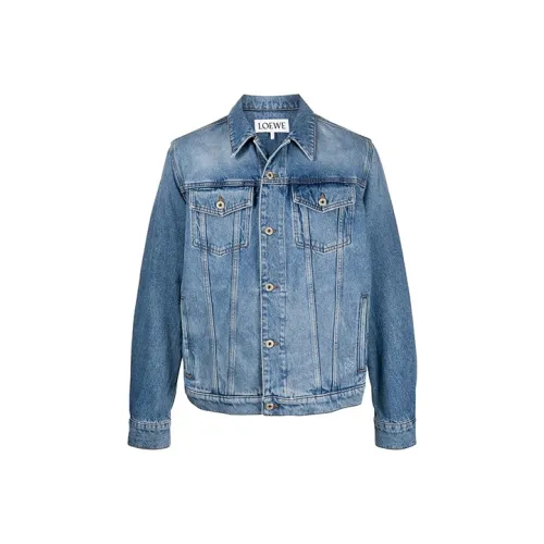 LOEWE Denim Jackets Men Blue