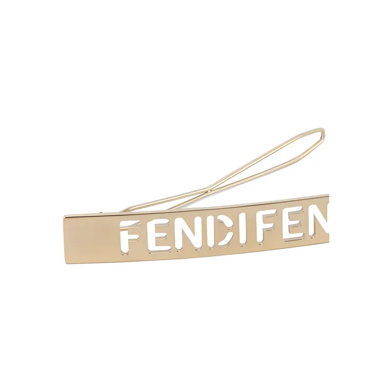 FENDI Brass Hair Clips Women's Gold-1