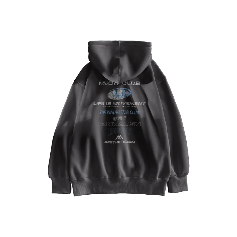 MIIOW Trend Party Series Sweatshirt Unisex Black-5