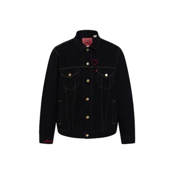 Levis Denim Jackets Men Black