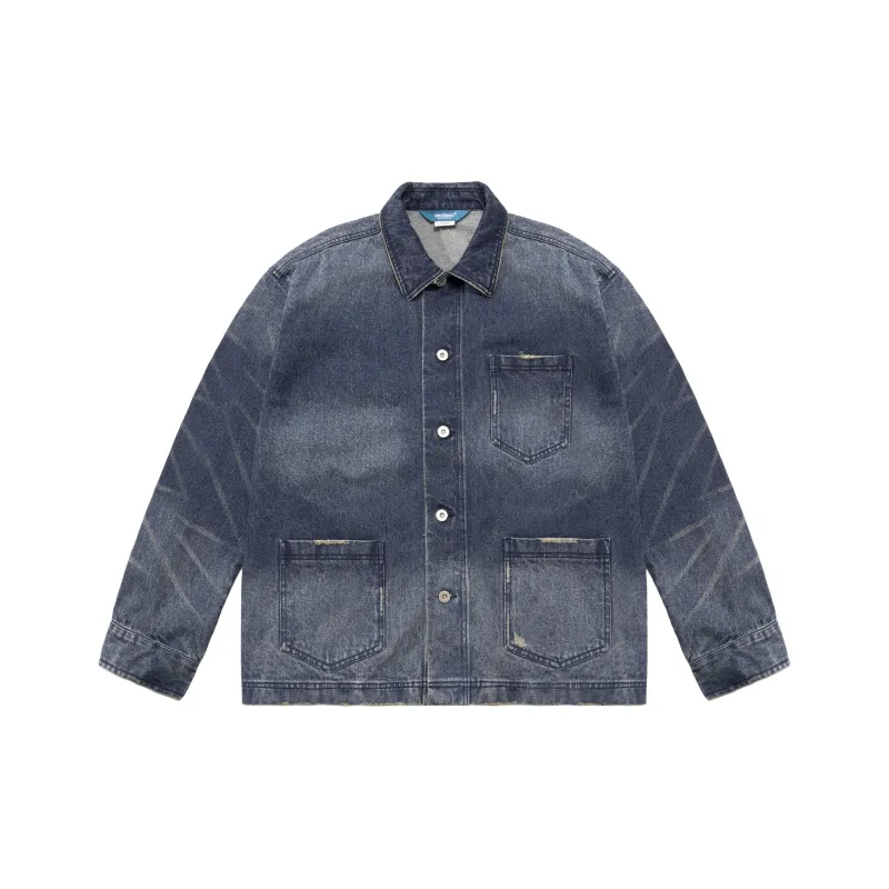 UNVESNO Denim Jackets Unisex Dark Blue-0