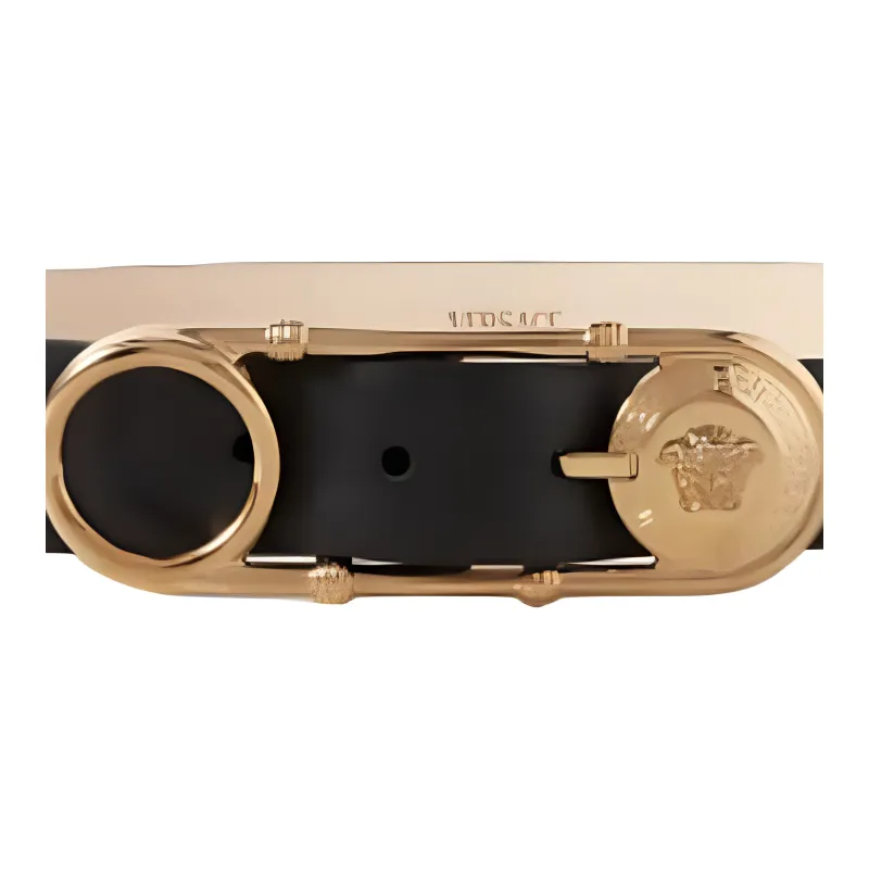 VERSACE Medusa Detailed Safety-Pin Belt-1