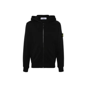 STONE ISLAND Compass Patch Zip Up Hoodie