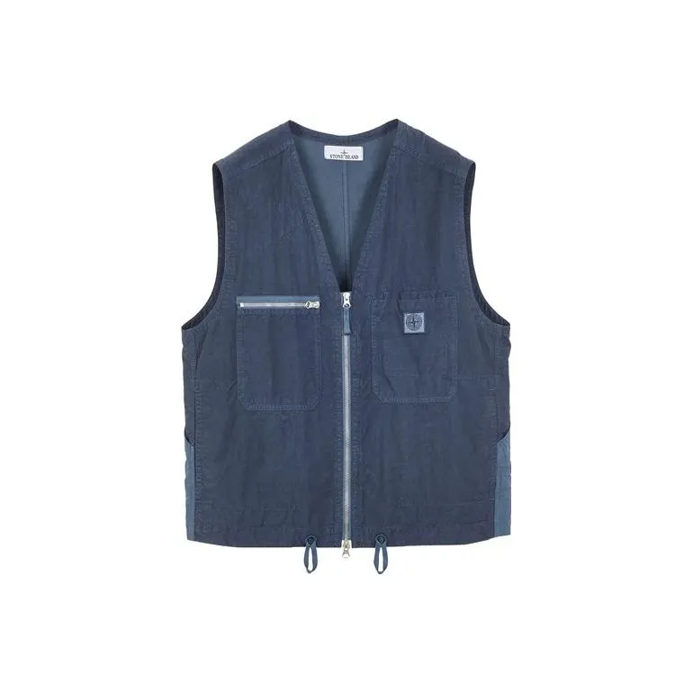STONE ISLAND SS23 Vest Men's Blue-0