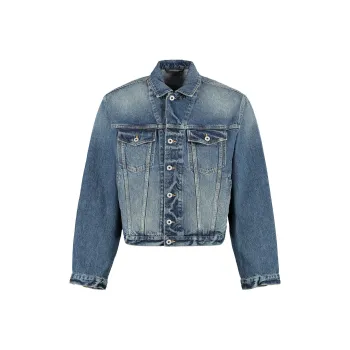 KENZO Button Up Cropped Denim Jacket