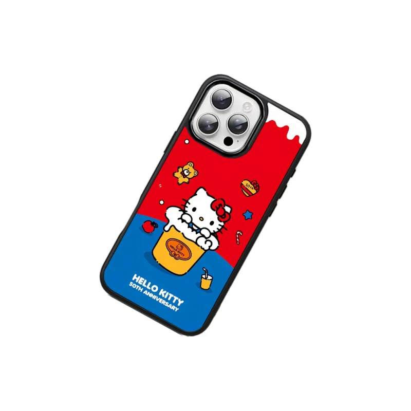Sanrio Matte Material Gilded Magnetic Cute High End Phone Case Compatibility IPhone16ProMax/15/14/13/12proma Cartoon-1