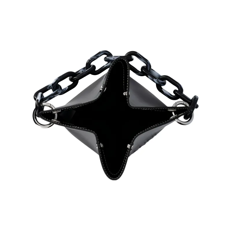 GANNI Recycled Leather Bucket Bags Shoulder Bag Crossbody Bag Handbag Regular Women's Black-4
