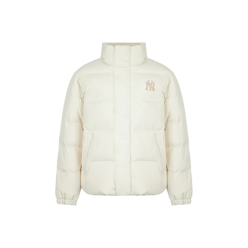 MLB Down Jacket Cropped Unisex Milk White-0