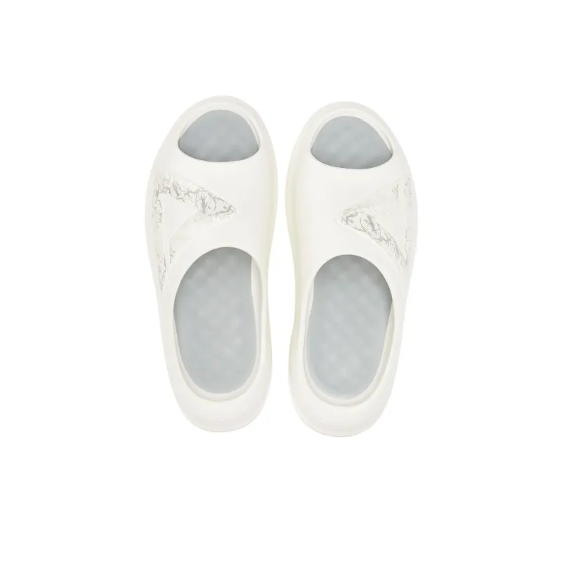 PEAK Very Small Fat Drag EVA Slip Resistant, Odor Resistant, Quick Dry Slide Slippers Men's Milk White Gray-4
