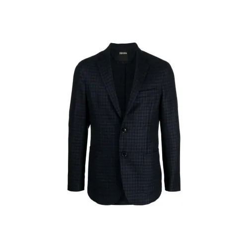 Zegna Business Suits Coats Men's Marine Blue