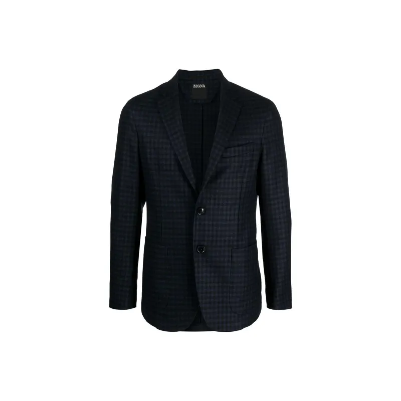 Zegna Business Suit Coat Men's Marine Blue-0
