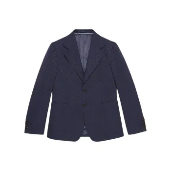 GUCCI Ophidia Gg Jacquard Long Sleeved Blazer