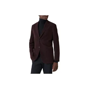 HERMES Business Suits Men Dark Reddish Purple