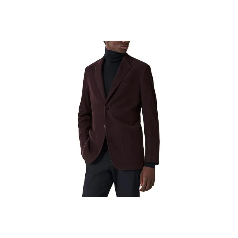 HERMES Business Suits Men Dark Reddish Purple-0