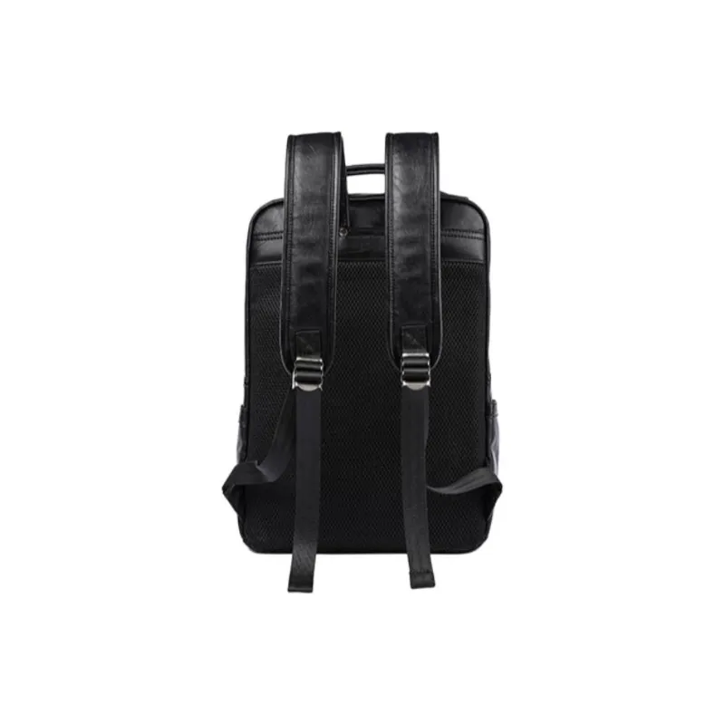 VIHUS PU Laptop Bag Backpack Men's Black-3