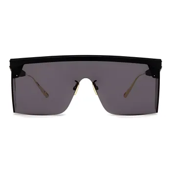 DIOR Irregular Shape Sunglasses Unisex Black
