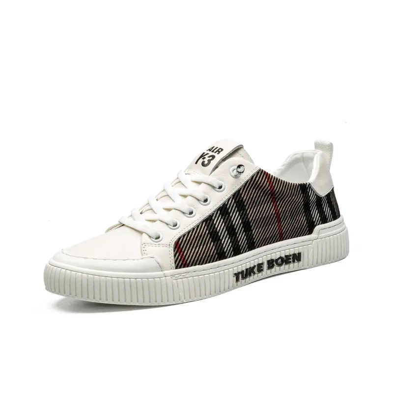 FAPAI Abrasion Resistant Low Top Skateboard Shoes Men's White-0