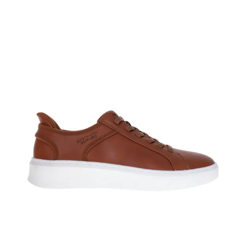 Skechers COURT BREAK Low Top Skateboard Shoes Men's Brown-1