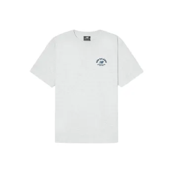New Balance UNI NB BOYSEMI OVER FIT SPORTS CLUB SINCE 1906 T Shirt Unisex 16 Light Gray